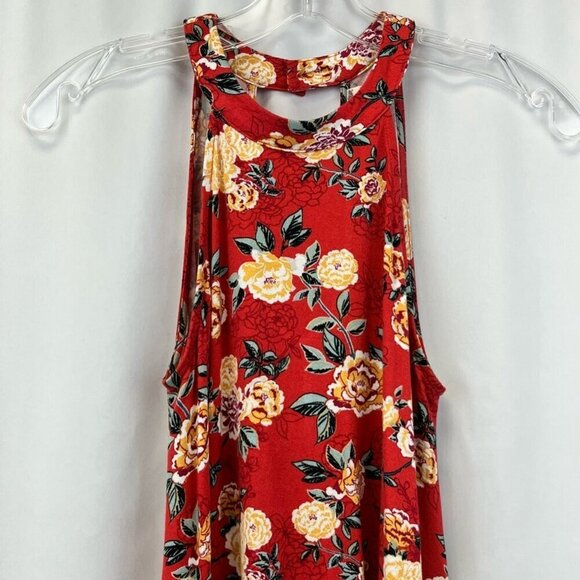 Hippie Rose Womens A Line Dress Multicolor Floral Stretch Sleeveless XS - Picture 2 of 11